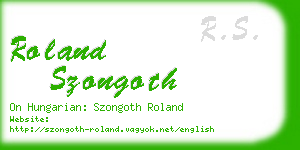 roland szongoth business card